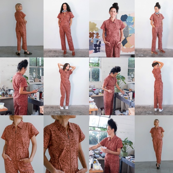 Noble x Jenny Pennywood Collab Utility Suit, Jumpsuit (Rust/Salmon color) - Picture 4 of 6